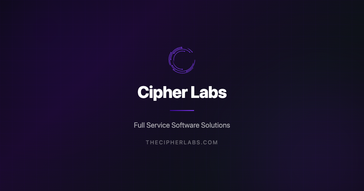 Cipher Labs — Full Service Software Solutions